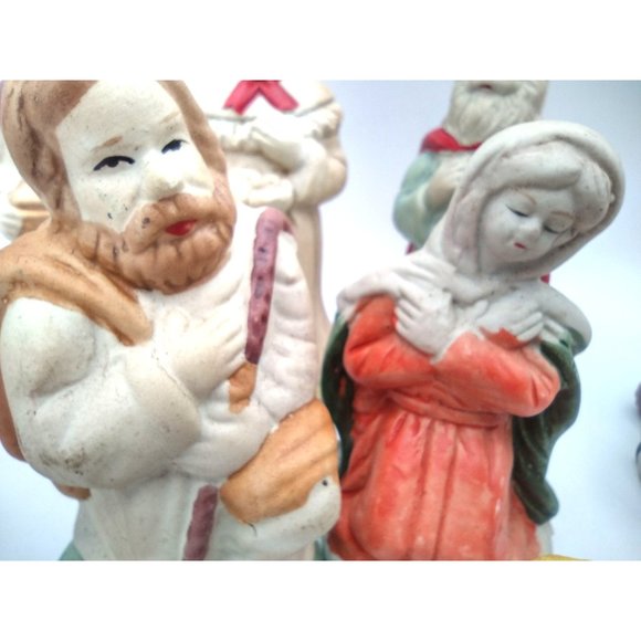 Nativity Set 10 Figures in Set Painted Porcelain Holiday Treasures Christmas - Picture 7 of 12